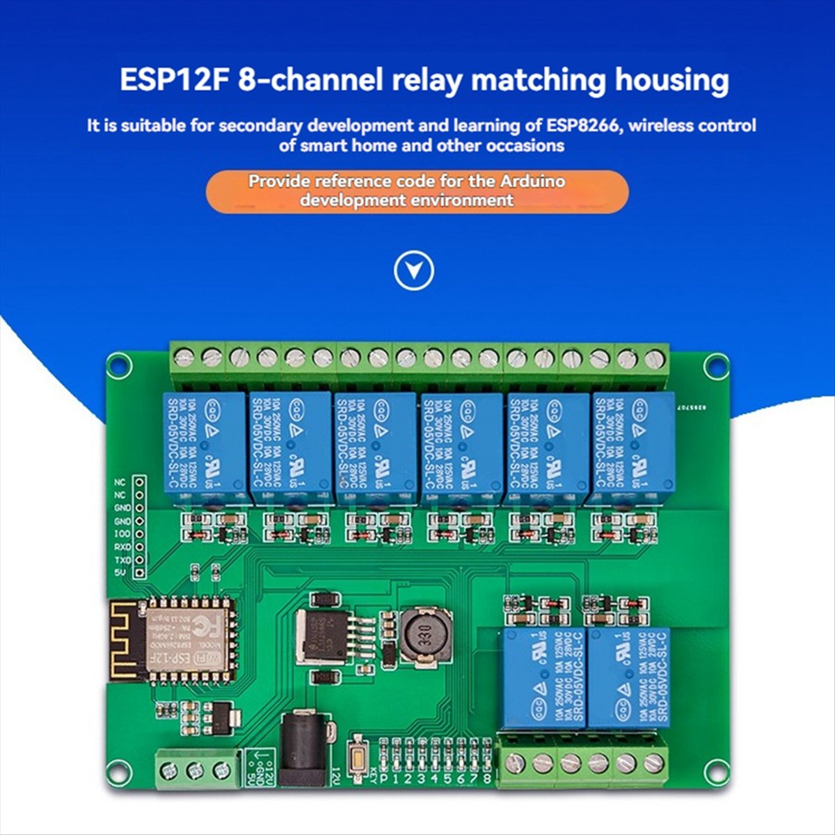 Модуль реле A99X 8-канальный,  – обзор и цена Esp8266 Relay Module