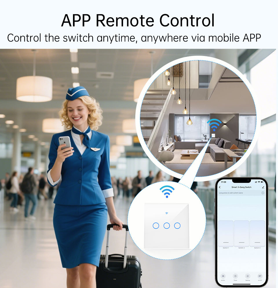 Умный сенсорный настенный выкл – обзор и цена Smart Light Switch Wifi