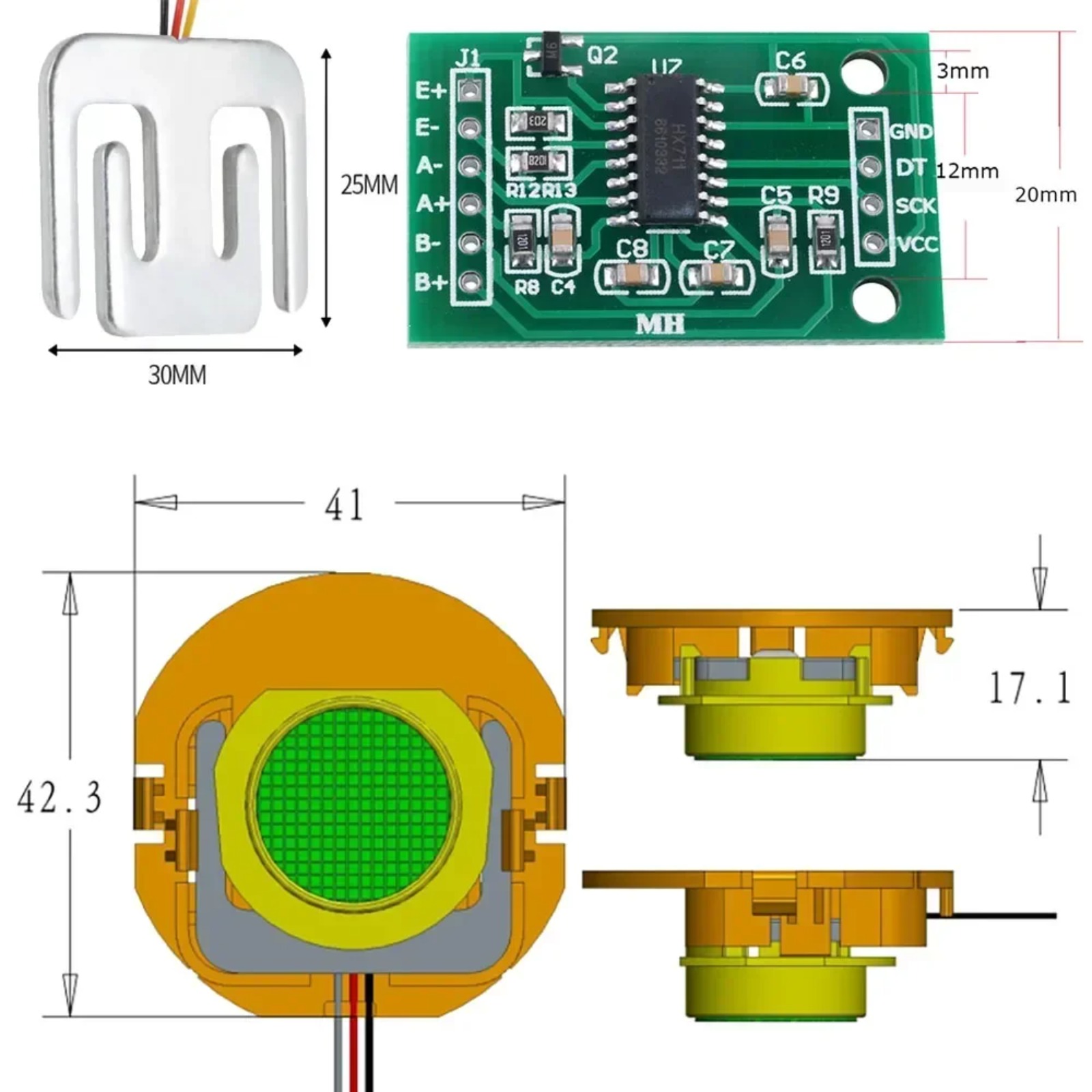 Датчик веса DIYmall 50 кг с мо – обзор и цена Sensor Kit Arduino