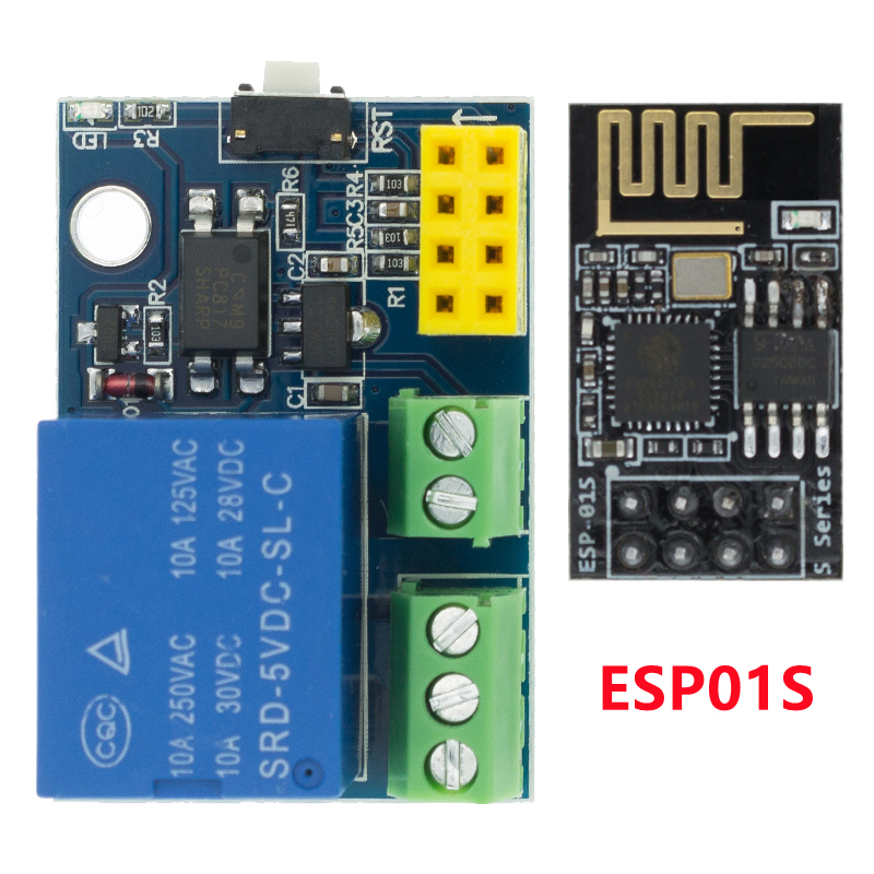 ESP8266 ESP-01 ESP-01S 5 В Wi- – обзор и цена Esp8266 Relay Module