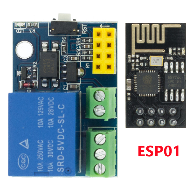 ESP8266 ESP-01 ESP-01S 5 В Wi- – обзор и цена Esp8266 Relay Module