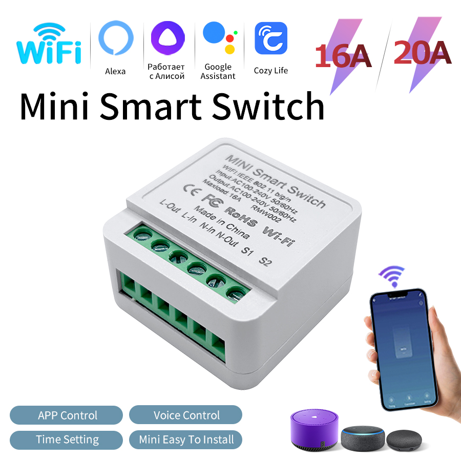 16A 20A Умный беспроводной Wi- – обзор и цена Smart Light Switch Wifi